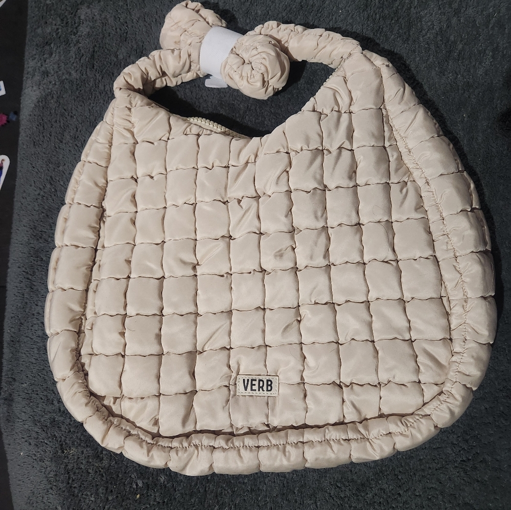 VERB Carry All Cream Quilted Tote Bag
